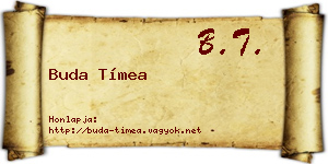 Buda Tímea névjegykártya